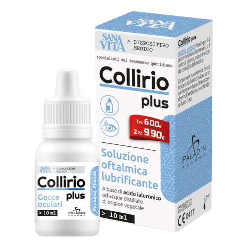 Sanavita Collirio Plus Soluzione Lubrificante Occhi 10ml