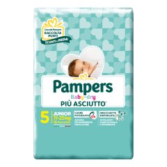 pampers baby dry - junior taglia 5 ( 11-25kg ) 16 pannolini