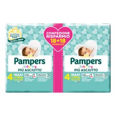 Pampers Baby Dry - Maxi Taglia 4 ( 7-18kg ) Duo 36 Pannolini