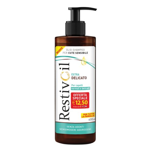 Restivoil Extra Delicato Olio Shampoo Cute Sensibile Per Capelli Normali E Delicati 400ml Taglio Pr