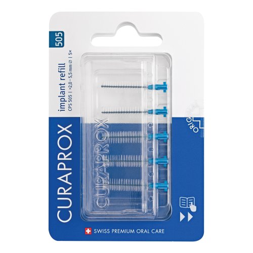 Curaprox Cps 505 Implant Refill Blu  5 Scovolini Interdentali 