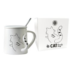 himalaya handy mug ceramica cat gatto con cucchiaino 350ml