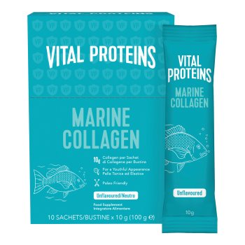vital proteins marine collagen - integratore alimentare con peptidi di collagene 10 bustine 10g