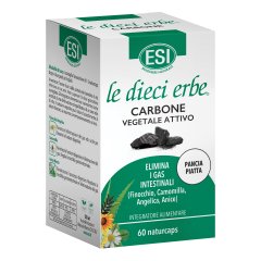 esi le dieci erbe carbone vegetale attivo 60 capsule