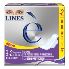 lines e' assorbenti lungo con ali carry pack 9+2 pezzi