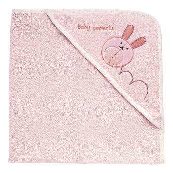 chicco quadrato spugna asciugamano per neonato rosa 0m+