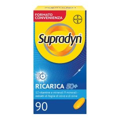 supradyn ricarica 50+ anni integratore di vitamine e minerali con polifenoli 90 compresse rivestite