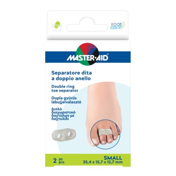 master aid foot care separatore dita a doppio anello taglia small 2 pezzi