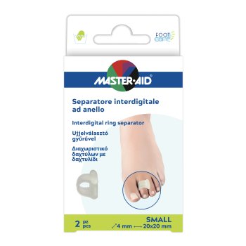 master aid foot care separatore interdigitale in gel con anello misura small 2 pezzi