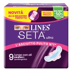 lines seta ultra lungo con ali per flussi intensi 9 pezzi