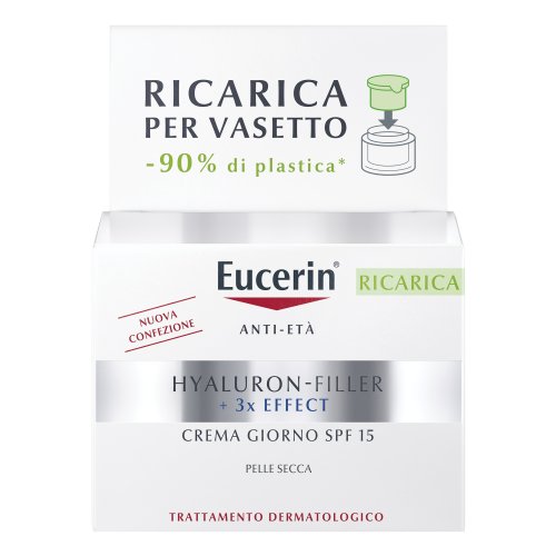 Eucerin Hyaluron-Filler + 3x Effect Crema Giorno Spf15 Anti-Età Pelle Secca Ricarica 50ml