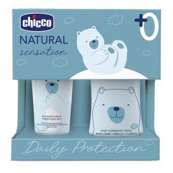 chicco baby cosmetic set natural sensation - daily protection bagno shampoo pasta