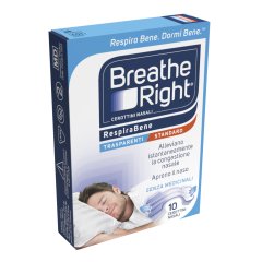 breathe right cerotti nasali trasparenti standard 10 pezzi