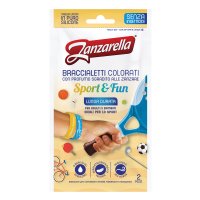 Zanzarella Braccialetti Colorati Anti-Zanzare Sport & Fun 2 Pezzi