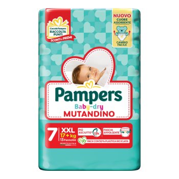 pampers baby dry mutandino - xxl taglia 7 ( 17+ kg ) 13 pezzi