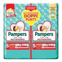 pampers baby dry mutandino duo - junior taglia 5 (11-25kg) 28 pezzi