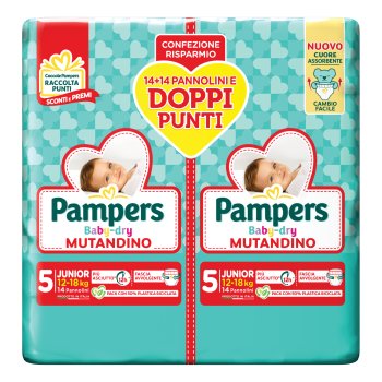 Pampers - Baby Dry Junior- 52 Pannolini Taglia 5 (11-25 Kg)