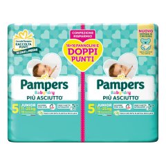 pampers baby dry downcount duo - junior taglia 5 (12-18 kg) 32 pezzi