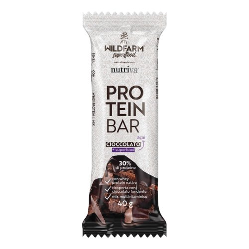 Wildfarm Protein Baretta Proteica Ricoperta Di Cioccolato Fondente Con Acai 40g