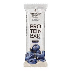 wildfarm protein baretta proteica ricoperta di cioccolato bianco con aronia gusto mirtillo 40g