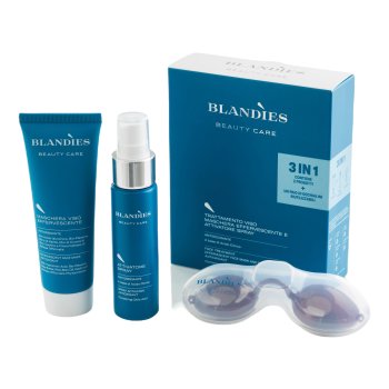 blandies skin care viso 3 in 1 - maschera 75ml + attivatore spray 50ml + occhialini protettivi 