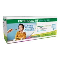 enterolactis bevibile fibra liquida - integratore di fermenti lattici vivi + fibra solubile dei fos 12 faconcini 