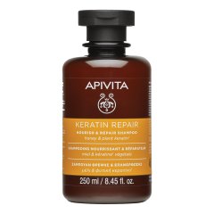 apivita keratin repair shampoo nutriente riparatore per capelli secchi e danneggiati 250ml