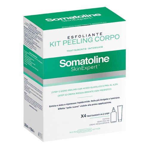 Somatoline Skin Expert Esfoliante Kit Peeling Corpo - Siero Peeling 200ml + Crema Riequilibrante 10