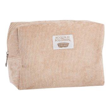 acqua di bolgheri pochette in morbido velluto - beige