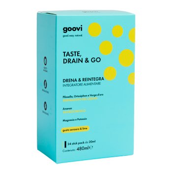 goovi taste drain & go drenante zenzero & lime 24 stick pack monouso