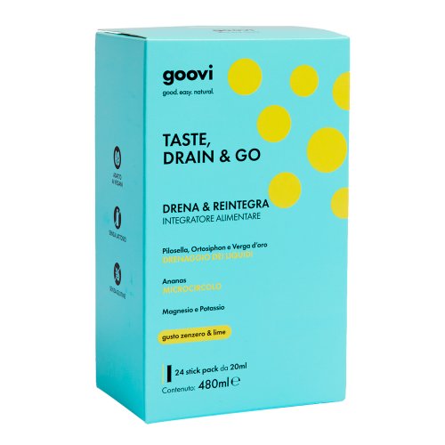 Goovi Taste Drain & Go Drenante Zenzero & Lime 24 Stick Pack Monouso