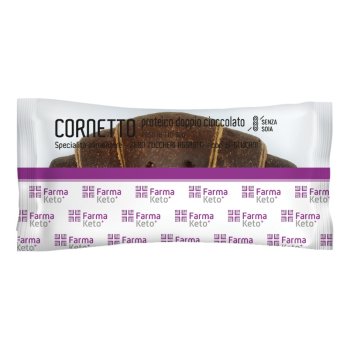 farma keto+ cornetto variegato ripieno al cacao 50g