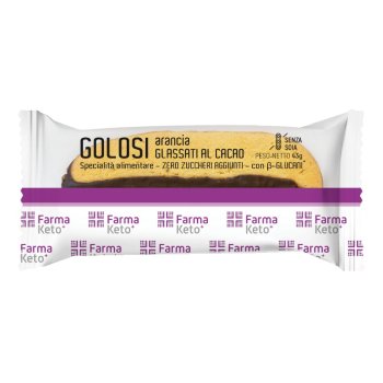 farma keto+ golosi arancia glassati al cacao 43g