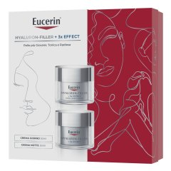 eucerin cofanetto idea regalo - hyaluron-filler + 3x effect crema giorno 50ml & crema notte 50ml