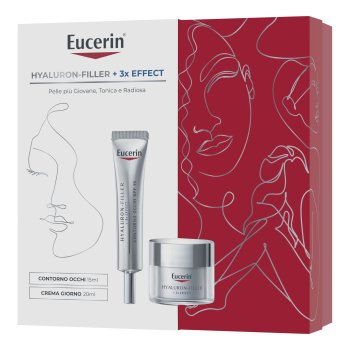 eucerin cofanetto idea regalo - hyaluron-filler + 3x effect contorno occhi 15ml + crema giorno 20ml