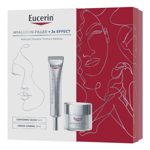 Eucerin Cofanetto Idea Regalo - Hyaluron-Filler + 3x Effect Contorno Occhi 15ml + Crema Giorno 20ml