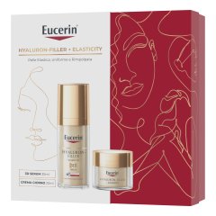 eucerin cofanetto idea regalo - hyaluron-filler + elasticity siero 3d 30ml & crema giorno 20ml