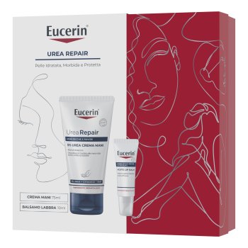 eucerin cofanetto idea regalo - urearepair crema mani 75ml + balsamo labbra 10ml