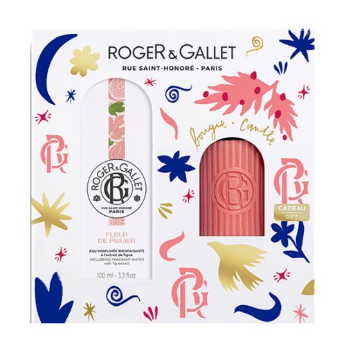 Roger&Gallet - Cofanetto Regalo Set Fleur De Figuier Con Acqua Profumata 100ml + Candela Profum