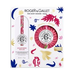 roger&gallet - cofanetto regalo set gingembre rouge con acqua profumata 30ml+ saponetta di benessere 100g