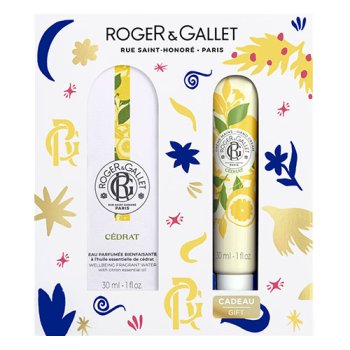 roger&gallet - cofanetto regalo set natale cédrat con acqua profumata 30ml + crema mani 30ml