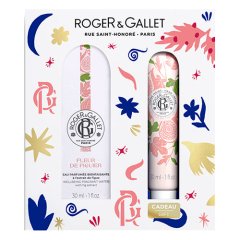 roger&gallet - cofanetto regalo set natale fleur de figuier con acqua profumata 30ml + crema mani di benessere 30ml