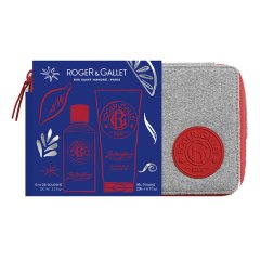 roger&gallet - cofanetto regalo trousse jean-marie farina con acqua di colonia 100ml + gel doccia 200ml + beauty case in regalo