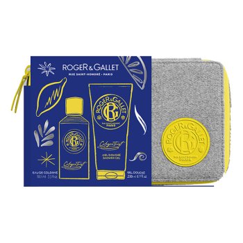 roger&gallet - cofanetto regalo trousse natale uomo cologne twist con acqua di colonia 100ml + gel doccia 200ml + beauty case in regalo