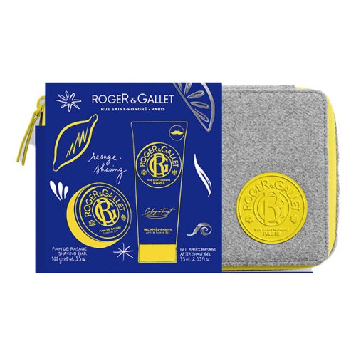 Roger&Gallet - Cofanetto Regalo Trousse Natale Uomo Kit Rasatura Cologne Twist Con Shaving Bar 