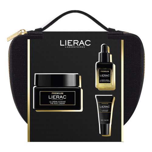 Lierac Premium Cofanetto Idea Regalo Trousse - Crème Soyeuse 50ml + Siero Assoluto 13ml + Crema Oc