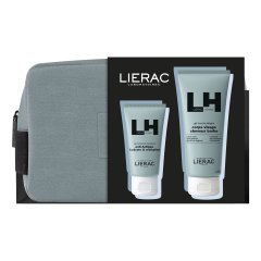 lierac home cofanetto idea regalo trousse - gel idratante energizzante 50ml + gel doccia energizzante 200ml + pochette in regalo