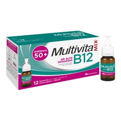 multivitamix b12 integratore alto dosaggio per 50+ anni 12 flaconcini