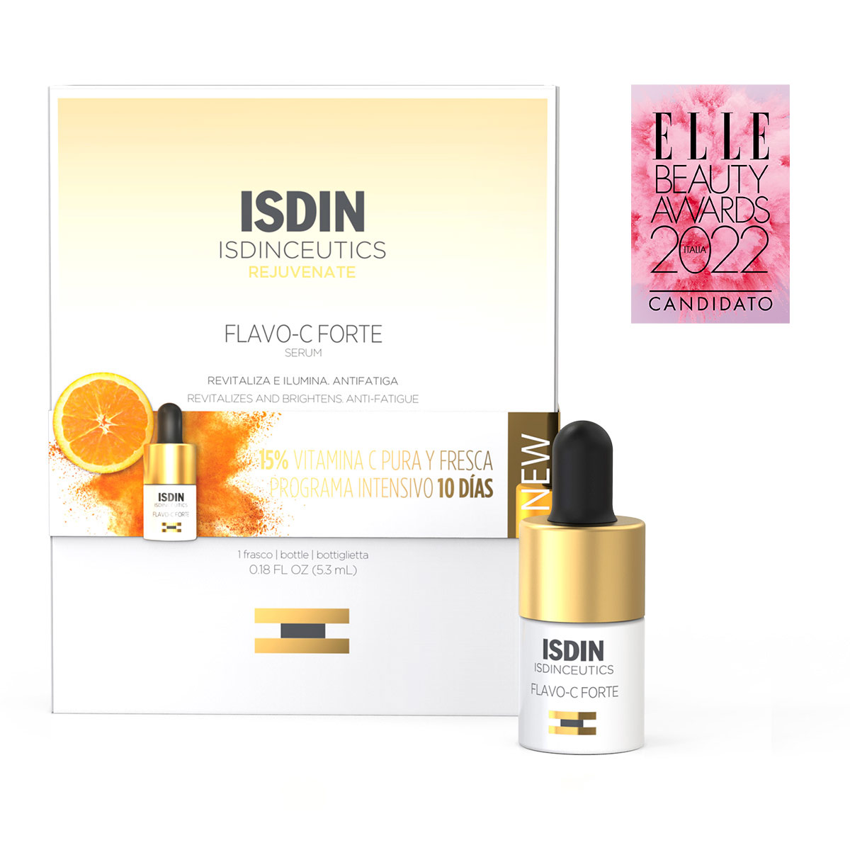 Isdin Isdinceutics Flavo-C Forte - Siero con il 15% di Vitamina C Pura e Fresca 1 Flacone