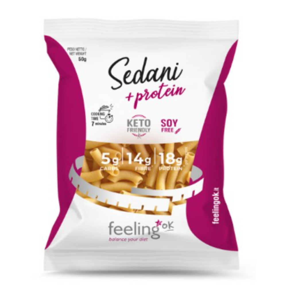 FeelingOk +Protein Sedani | Pasta Proteica Low-Carb | 50 g